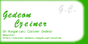 gedeon czeiner business card